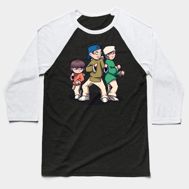 Three Ninjas Baseball T-Shirt by LVBart